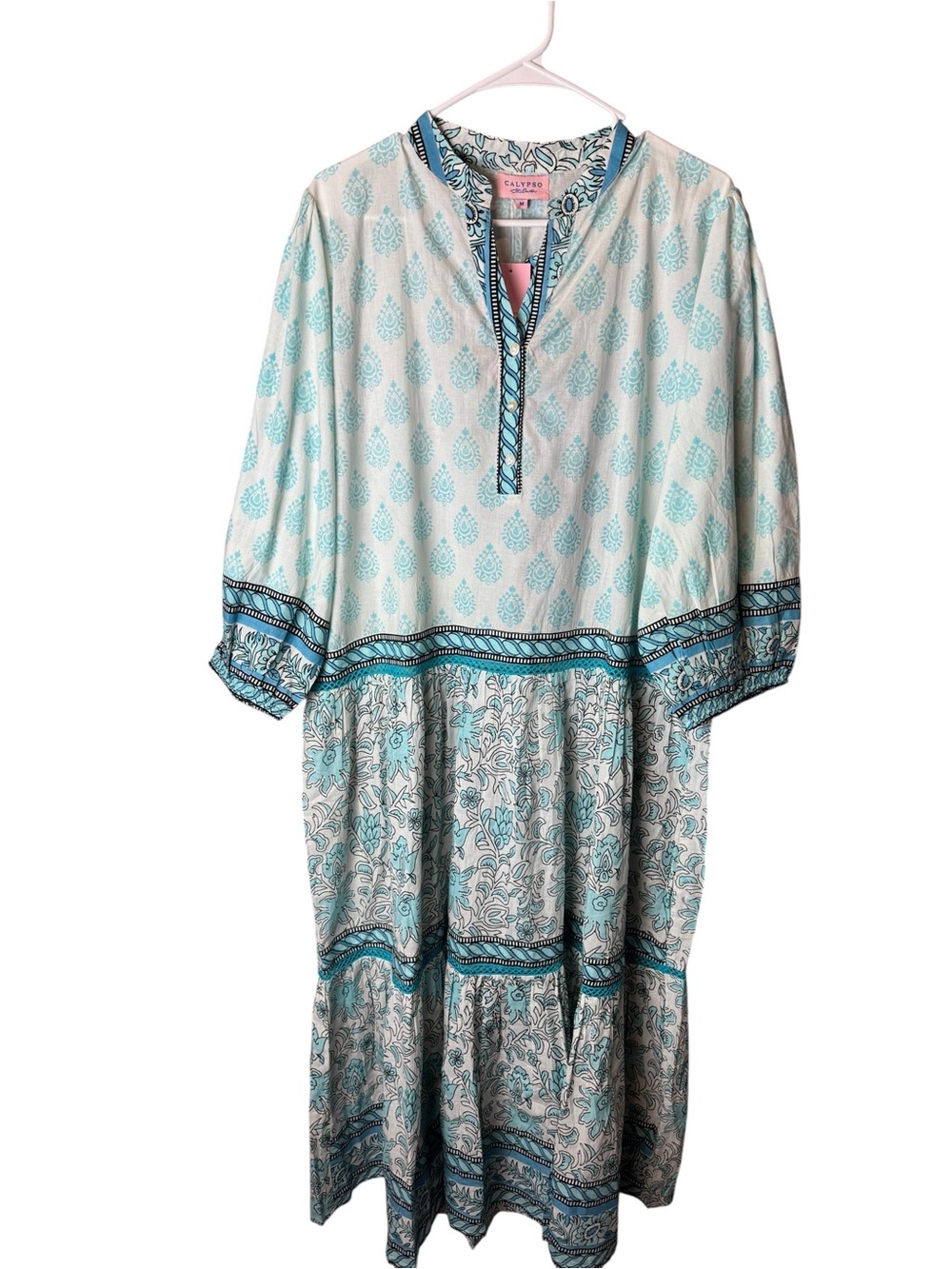 NWT Calypso St. Barth Rylie Long Sleeve Maxi Dress Islegance M